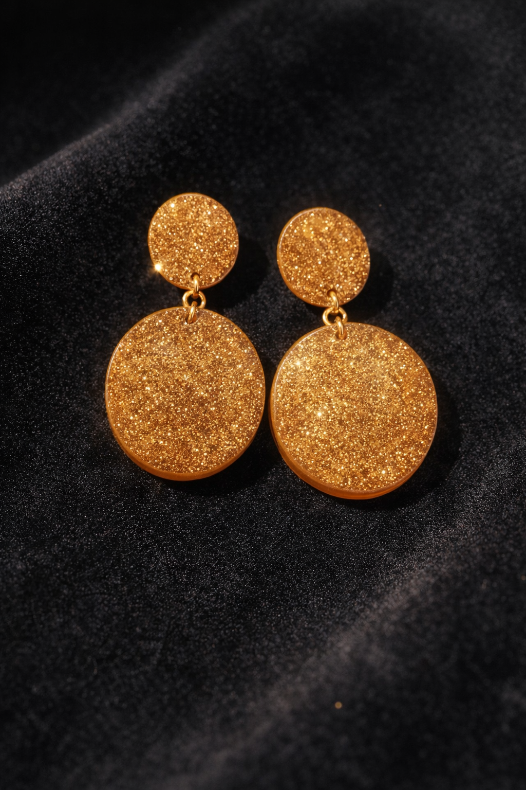 Glitter Disc Earrings