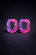 Luxury Glitter Oval Hoops