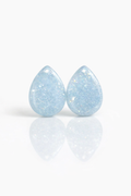 Aqua Sparkle Teardrop Charms