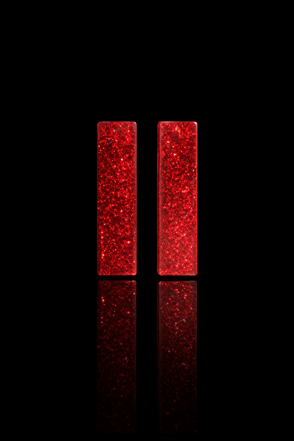 Statement Red Glitter Bars